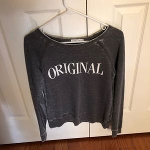 ORIGINAL crop gray sweatshirt NWOT
